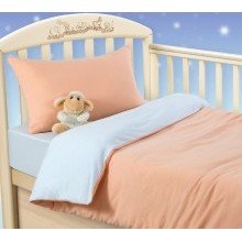 Ясельное постельное белье 60х120/рез. трикотаж Персиковое облако