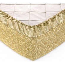 Простыня 180х200 на резинке сатин Этюд комп 2 бордо