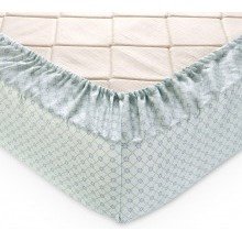 Простыня 200х200 на резинке сатин Восточное утро комп