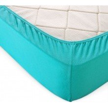 Простыня 200х200 на резинке трикотажная Ментол