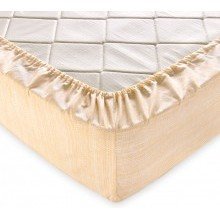 Простыня 200х200 на резинке перкаль Эко светло желтый