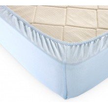 Простыня 90х200 на резинке трикотажная Небесный