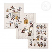 Набор полотенец 45х60 (3 шт) рогожка Чудесный день Набор полотенец 45х60 (3 шт) рогожка Чудесный день