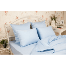 Наволочка 70х70 бязь (1шт) на клапане однотонная голубой