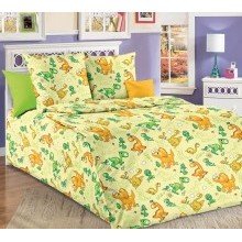 Наволочка 50х70 бязь (1шт) на клапане Динозаврики