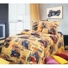 Наволочка 70х70 бязь (1шт) на клапане Мотоспорт