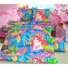 Наволочка 70х70 бязь (1шт) на клапане Морская сказка