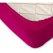 Простынь на резинке трикотажная 60х120 Бордовый