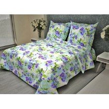 Пододеяльник 148х212 см бязь Яблоневый цвет голубой Пододеяльник 148х212 см бязь Яблоневый цвет голубой