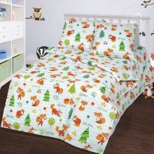 Детское белье 1.5 сп бязь Лисята