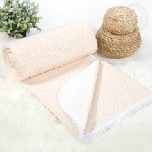 Одеяло-покрывало 150х200 см трикотаж Лапки бежевые