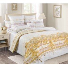 Постельное белье евро сатин (4нав) Церемония (книжка)