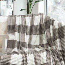 Плед 220х200 флис Квадро Графит Плед 220х200 флис Квадро Графит