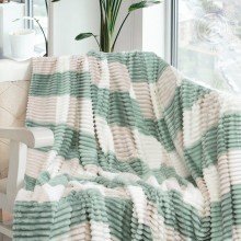 Плед 220х200 флис Квадро Мята