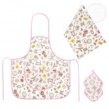 Набор фартук, полотенце и прихватки Мадам №3 Набор фартук, полотенце и прихватки Мадам №3