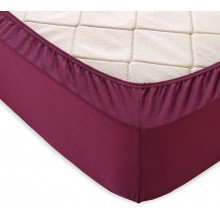 Простыня 90х200 на резинке трикотаж Comfort Life Винный