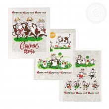 Набор полотенец 45х60 (3 шт) рогожка Счастье есть Набор полотенец 45х60 (3 шт) рогожка Счастье есть