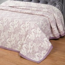 Покрывало 240х235 см жаккард Ясмина фиолетовое (ПВХ)