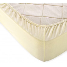 Простыня 200х200 на резинке трикотажная Молочный (140 г/кв.м)