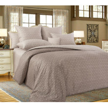 Постельное белье 2 сп/европр. сатин (4нав) Этюд коричневый (книжка)