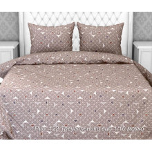 Наволочка 50х70 (1 шт) бязь на клапане Треугольники мокко осн.