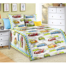 Детское белье 1.5 сп. поплин Гонки