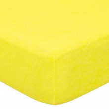 Простыня 120х200 на резинке махровая Лимон