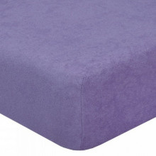 Простыня 90х200 на резинке махровая Сирень