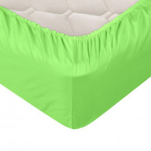 Простыня 180х200 на резинке сатин Салатовый