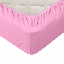 Простыня 160х200 на резинке сатин Сиреневый