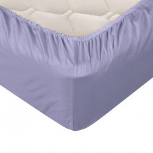 Простыня 160х200 на резинке сатин Фиолетовый