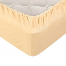 Простыня 160х200 на резинке сатин Шампань