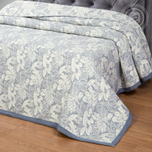 Покрывало 150х235 жаккардовое Ясмина сине-серое Покрывало 150х235 жаккардовое Ясмина сине-серое