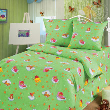 Детское белье 1.5 бязь Облачко зел