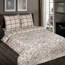 Постельное белье семейное на рез. простыня 180х200 поплин Ода