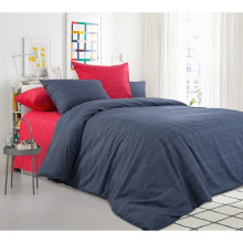 Постельное белье евро на рез. простыня 180х200 перкаль Бушующий вулкан