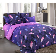 Постельное белье евро перкаль Дуновение сирень 4250ПН