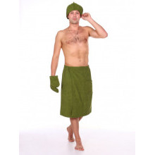 Махровый набор для бани и сауны мужской Хакки Махровый набор для бани и сауны мужской Хакки