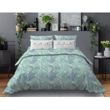 Постельное белье 1,5сп бязь Стрекозы мятный