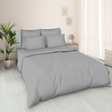 Наволочка 70х70 поплин (1 шт) на клапане Серый