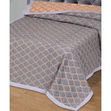 Покрывало 180х235 жаккард Альмира сине-коричневая