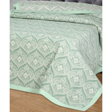 Покрывало 240х235 жаккардовое Сады Востока зеленая