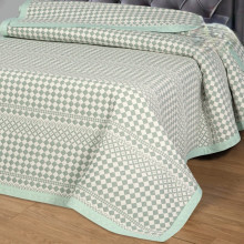 Покрывало 240х235 жаккардовое Лагуна зеленая