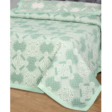 Покрывало 240х235 жаккардовое Луиза зеленая
