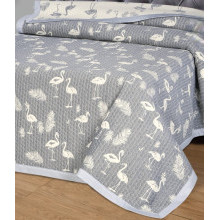 Покрывало 180х235 жаккардовое Фламинго серая Покрывало 180х235 жаккардовое Фламинго серая