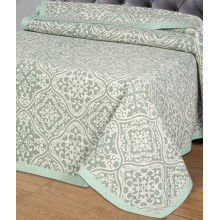 Покрывало 220х235 жаккардовое Резеда зеленая