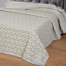 Покрывало 180х235 см жаккард Майя серая