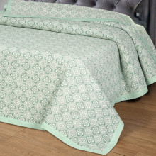 Покрывало 240х235 жаккардовое Гертруда зеленая