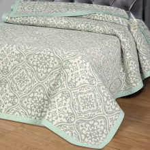 Покрывало 180х235 жаккардовое Резеда зеленая Покрывало 180х235 жаккардовое Резеда зеленая