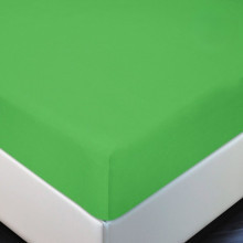 Простыня 120х200 на резинке трикотажная Лайм